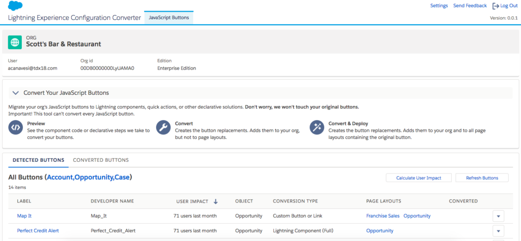 Lightning Experience Configuration Converter