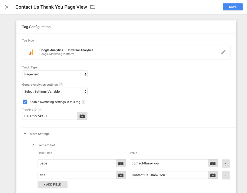 Configure Tag in Google Tag Manager