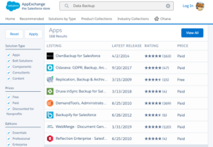 AppExchange Backup Search