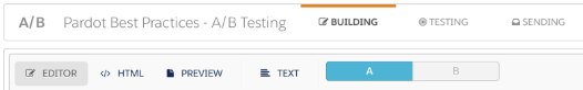 Pardot Emails with A/B Testing