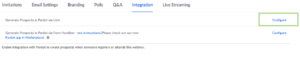 Integration-Generate prospects in pardot via lists