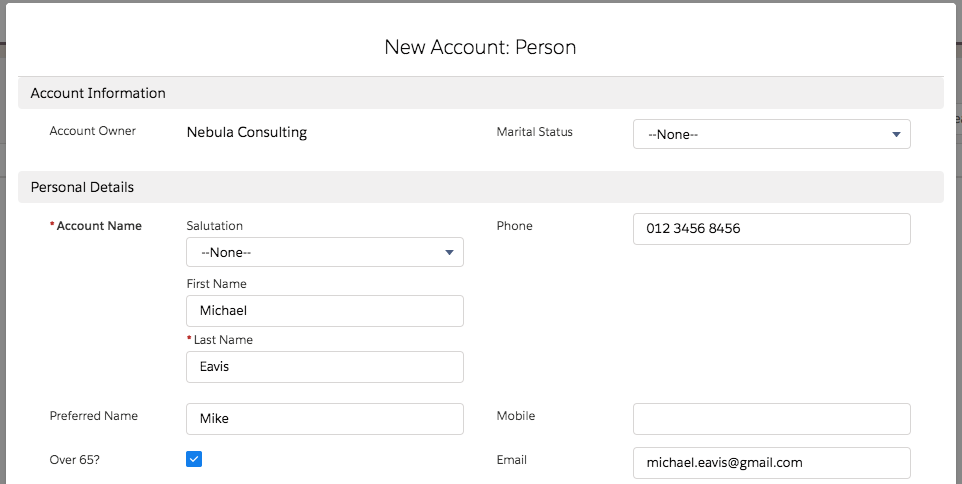 Person Account set-up