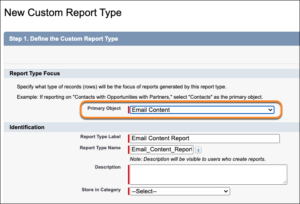 Email Content Report Type