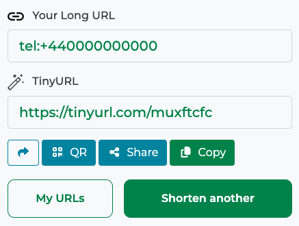 URL shortener service