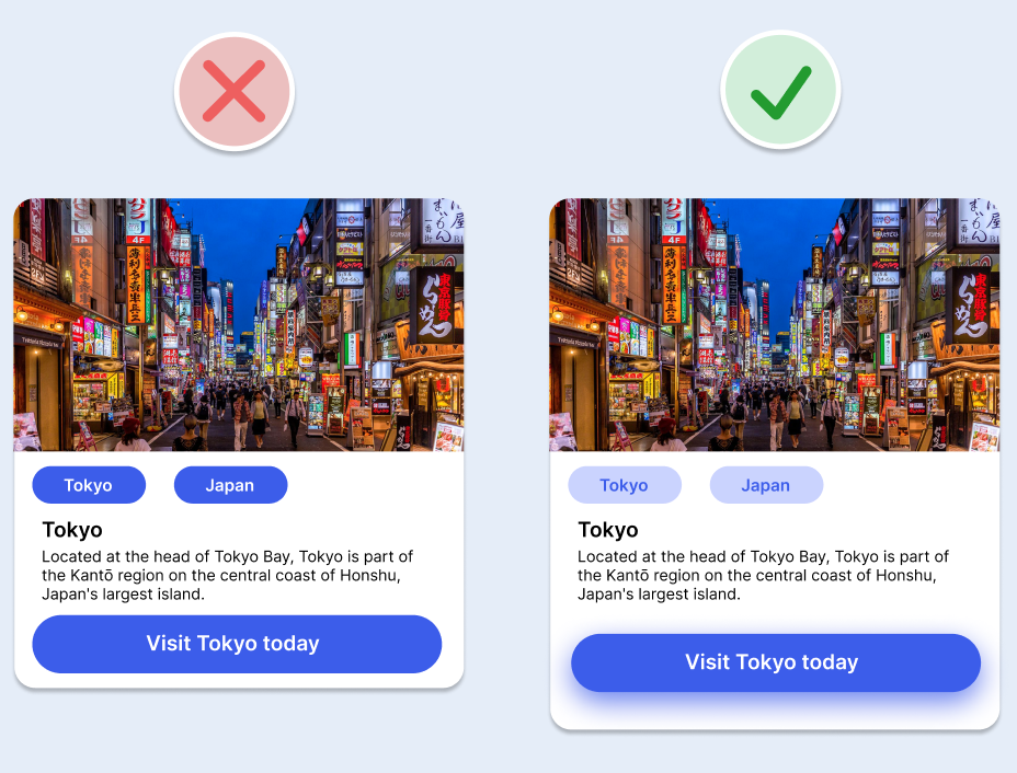 Design illustrating two different holiday destination layouts