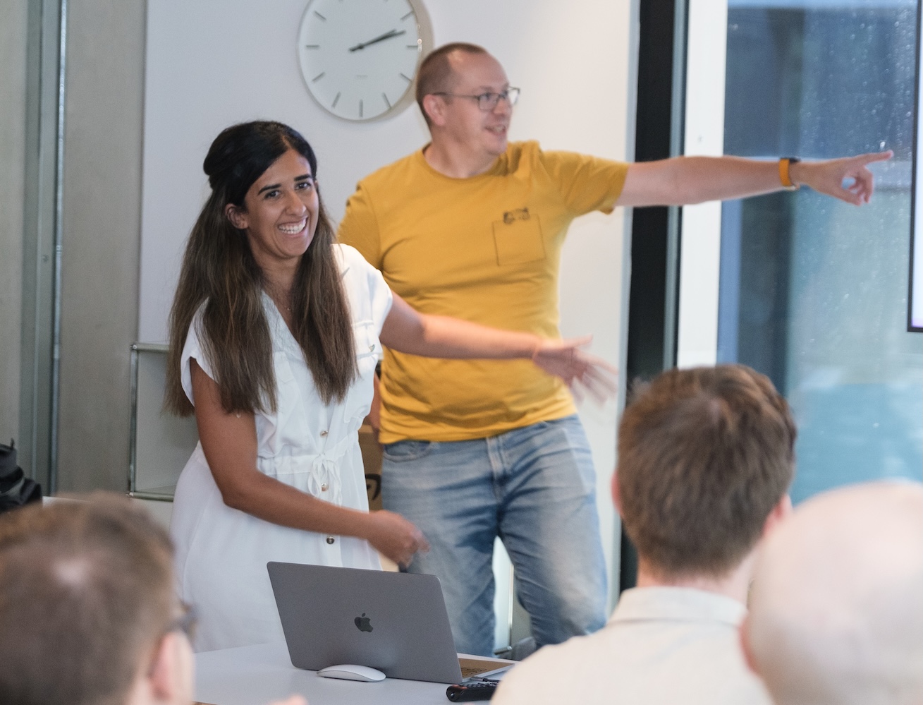 Consultants deliver a presentation