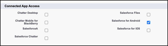 Screenshot of Profile Editing of Connected Apps Access