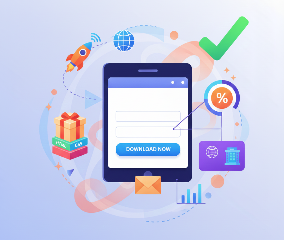 A illustration showing a successful Pardot Landing Page